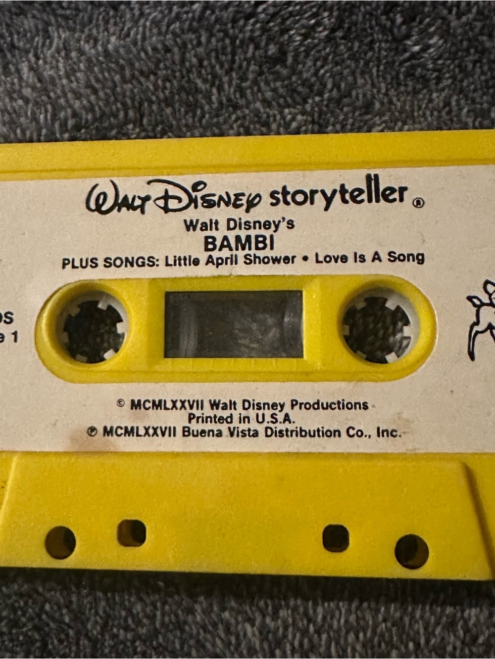Disney Yellow Bambi Storyteller Audio Cassette